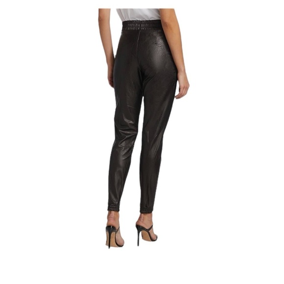 Spanx Women's Black Leather Like Jogger Rise High - Picture 5 of 17